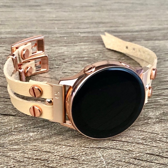 Galaxy Watch 42mm Cream Beige Vegan Leather Band main image 7